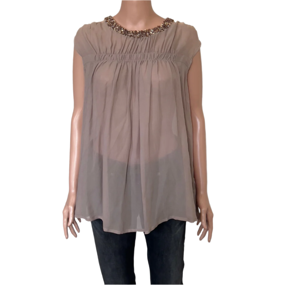 Twin Set by Simona Barbieri Brown Tank