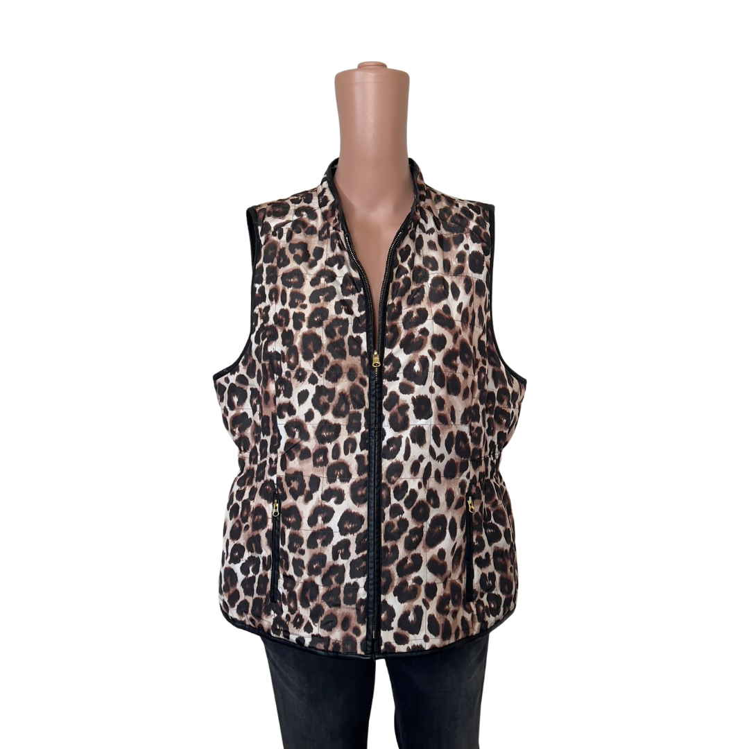 Chicos Cheetah Print Vest