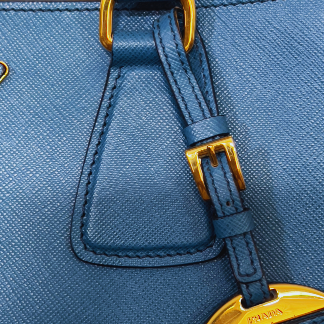 Prada Soft Calf Zip Convertible Tote