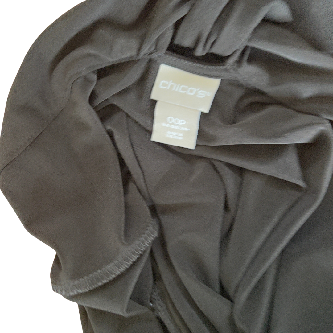 Chico's Cowl Neck 3/4 Length Top