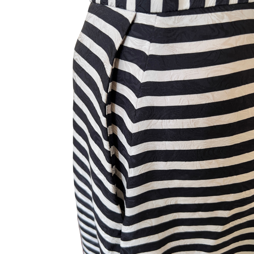 Stella McCartney Black/White Chevron & Stripes Print Culotte