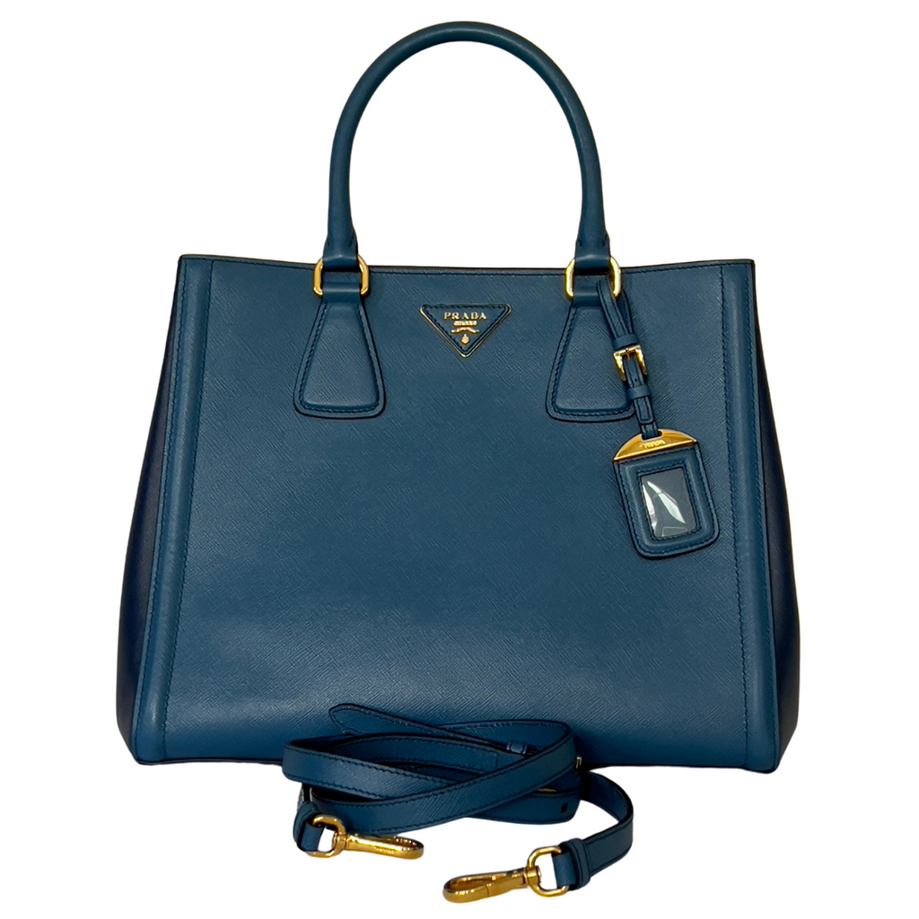 Prada Soft Calf Zip Convertible Tote