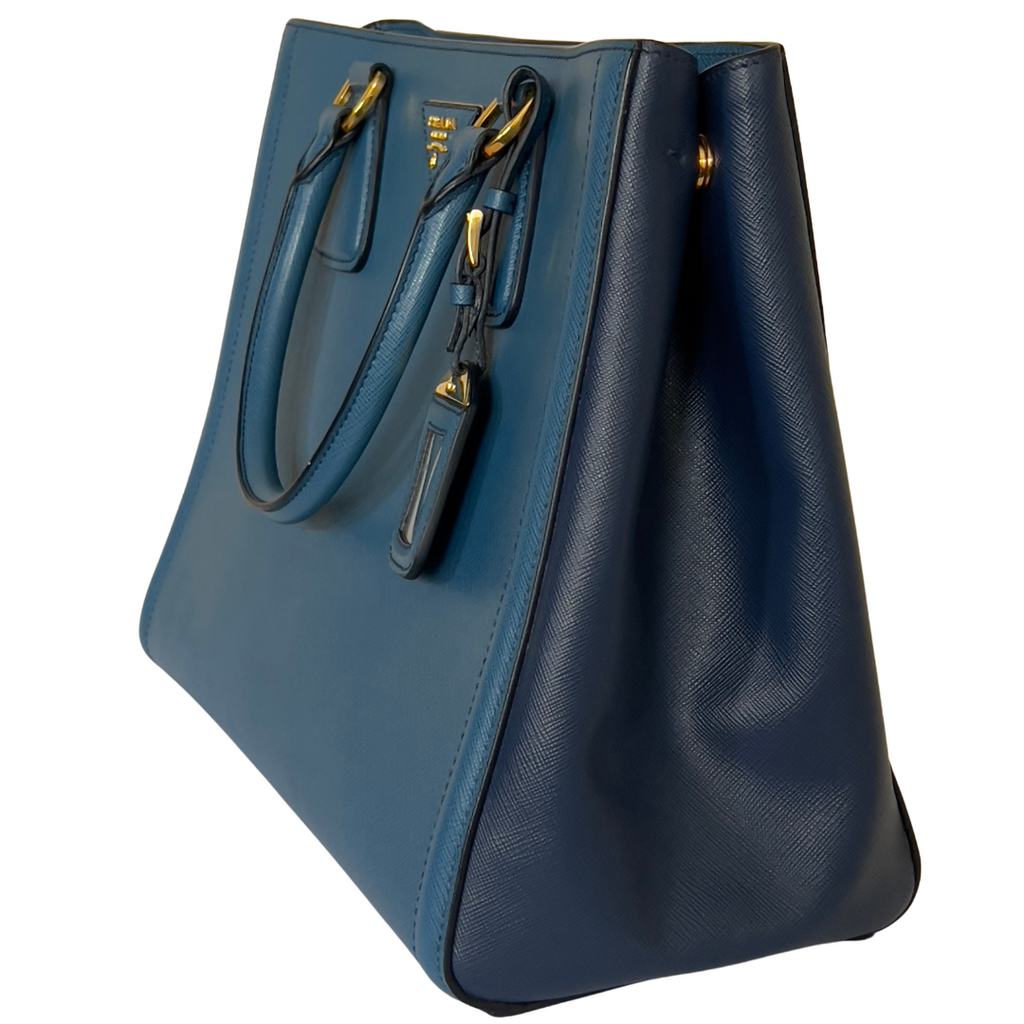 Prada Soft Calf Zip Convertible Tote