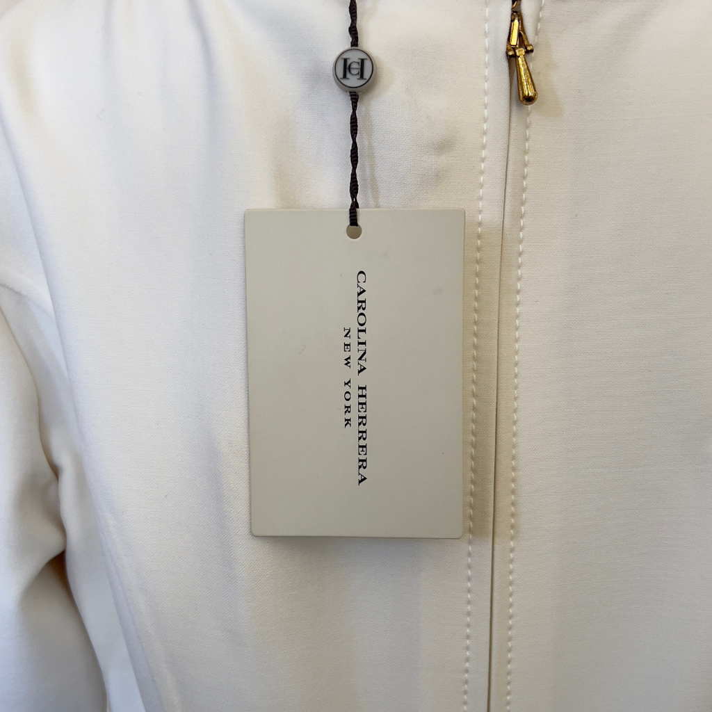 Carolina Herrera Ivory 3/4 Sleeve Sheath Dress