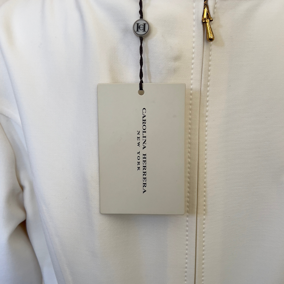 Carolina Herrera Ivory 3/4 Sleeve Sheath Dress