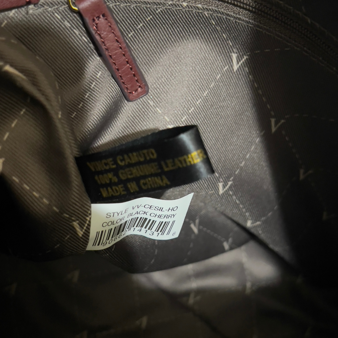 Vince Camuto Burgundy Tote