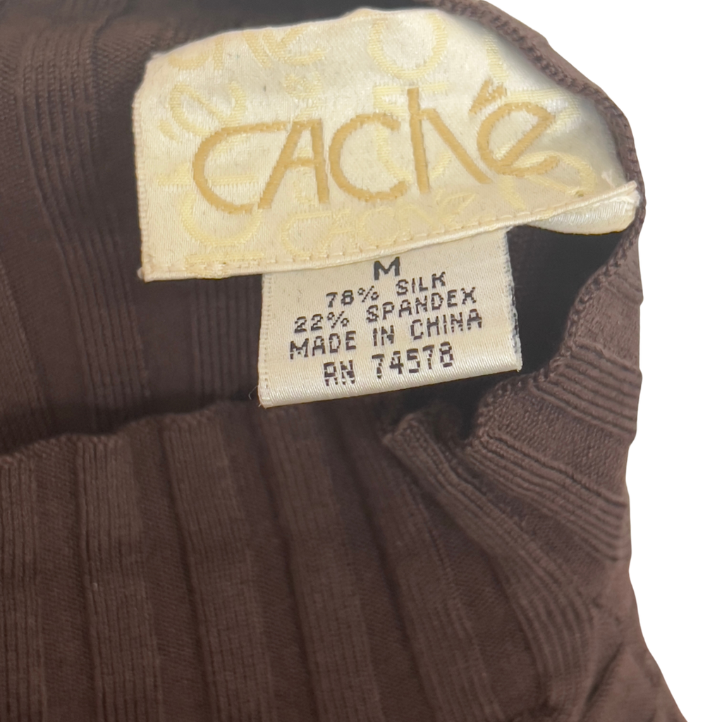 Cache Choclate Brown Turtleneck