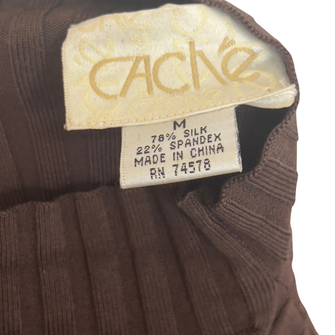Cache Choclate Brown Turtleneck