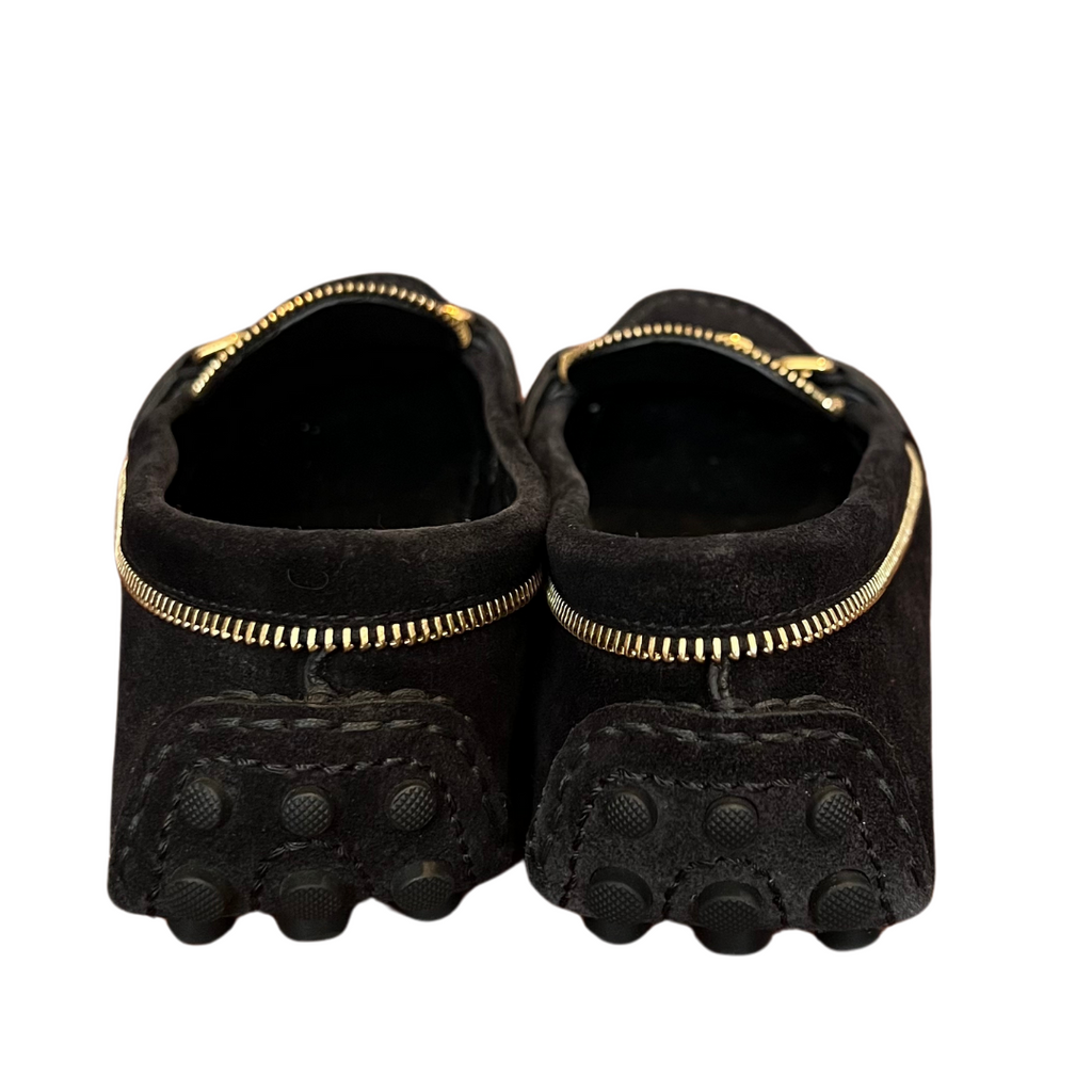 Louis Vuitton Black Suede Flat