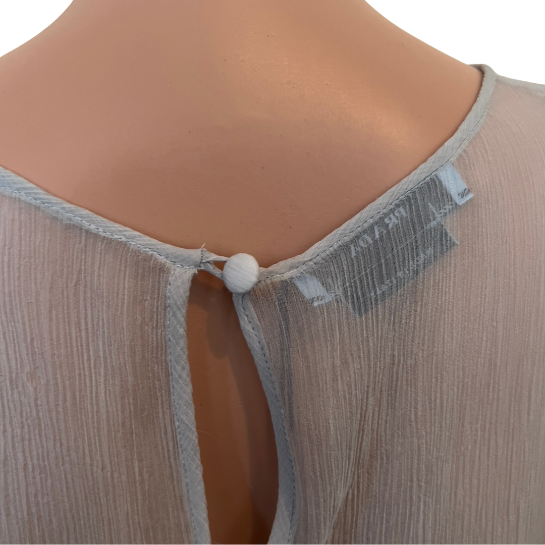 Prada Light Blue Chiffon Blouse