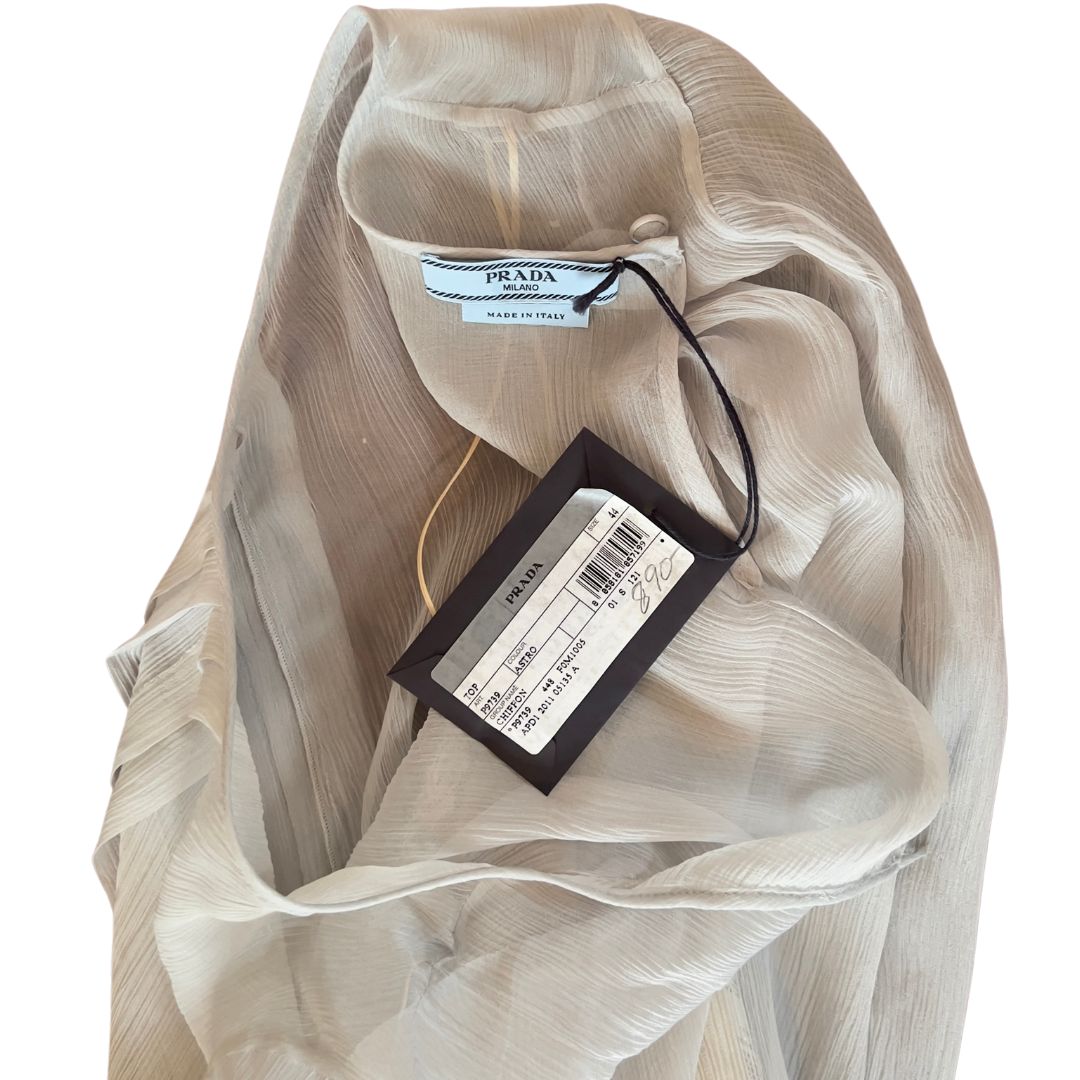 Prada Light Blue Chiffon Blouse