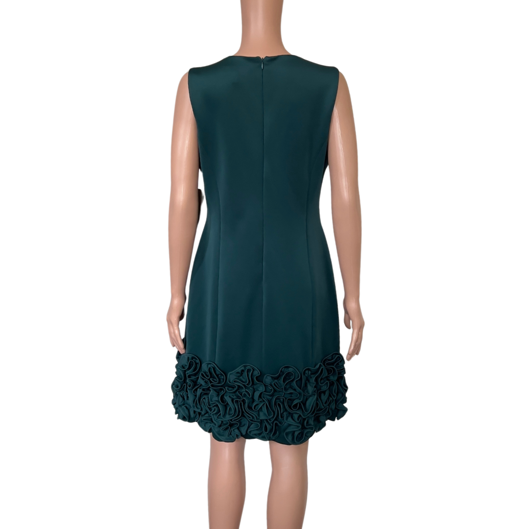 Donna Ricco Ruffled-Hem Sheath Dress