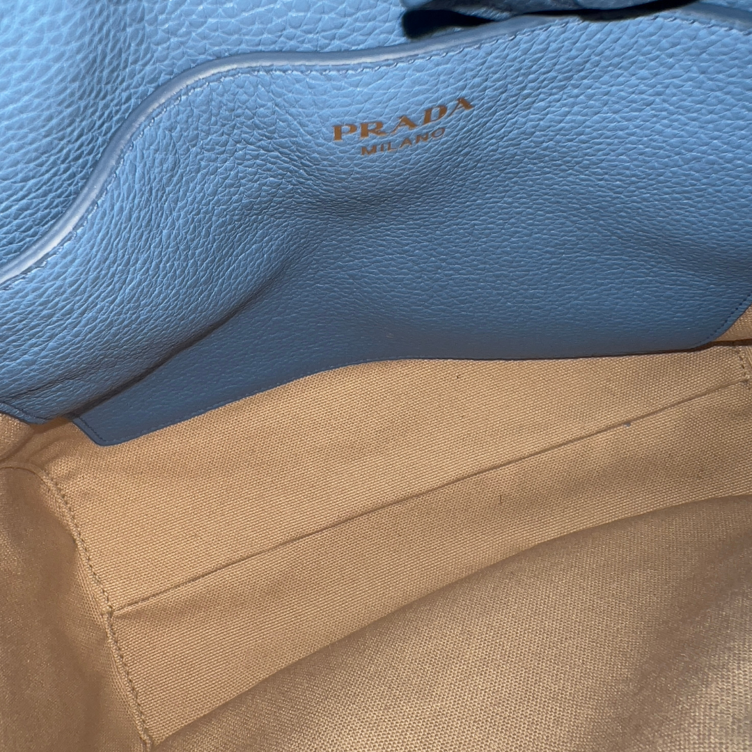 Prada Blue Leather Crossbody Bag