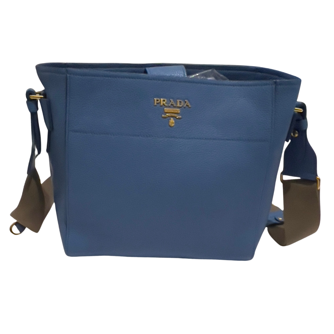 Prada Blue Leather Crossbody Bag