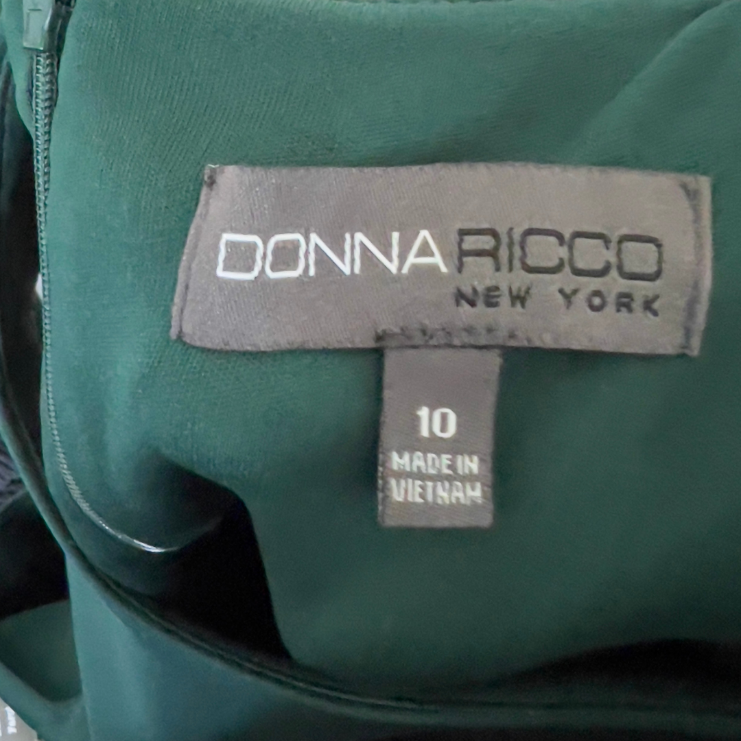 Donna Ricco Ruffled-Hem Sheath Dress