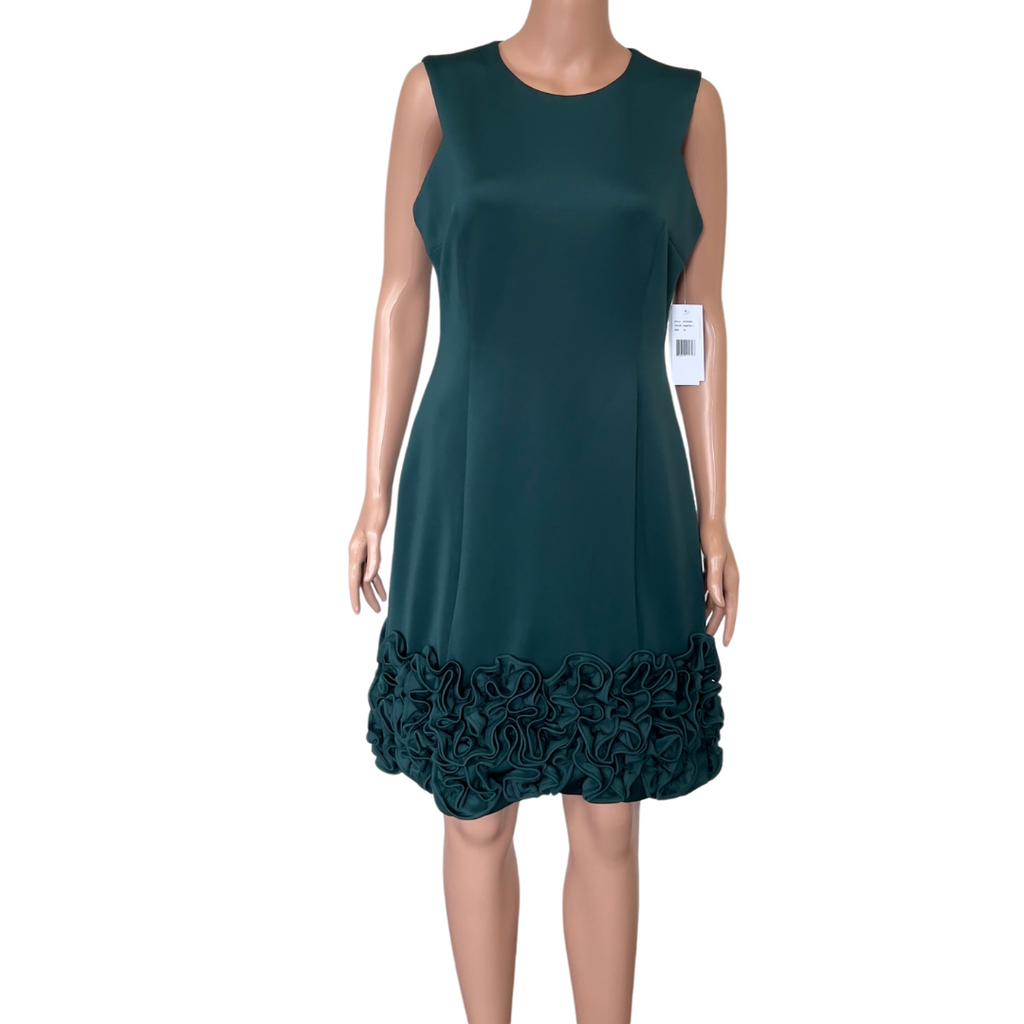 Donna Ricco Ruffled-Hem Sheath Dress