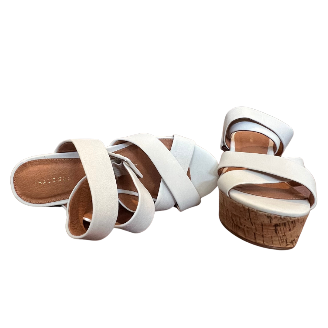 Halogen White Wedge Sandals