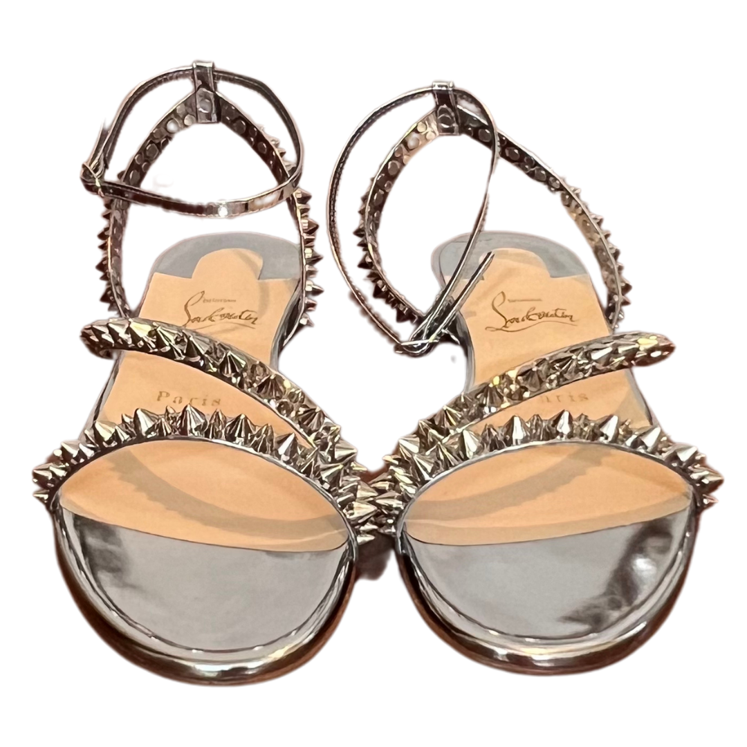 Louboutin Mafaldina Silver Sandals