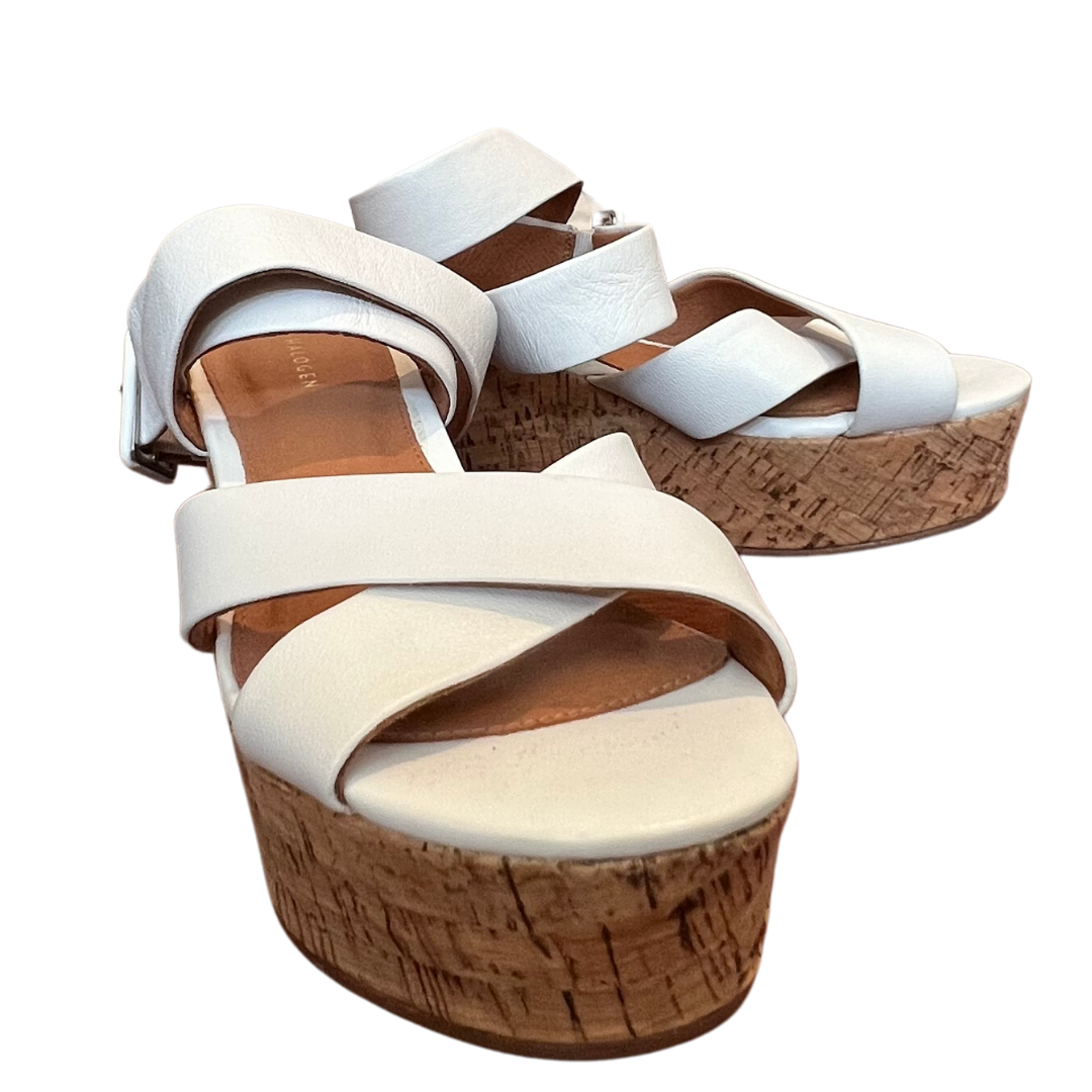 Halogen White Wedge Sandals