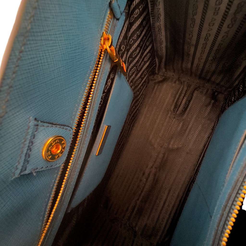 Prada Soft Calf Zip Convertible Tote