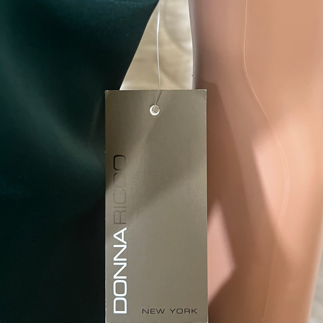 Donna Ricco Ruffled-Hem Sheath Dress