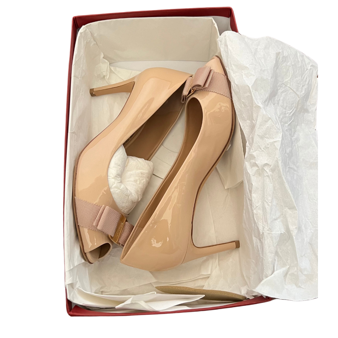 Salvatore Ferragamo Vara Bow Peep-Toe Pumps