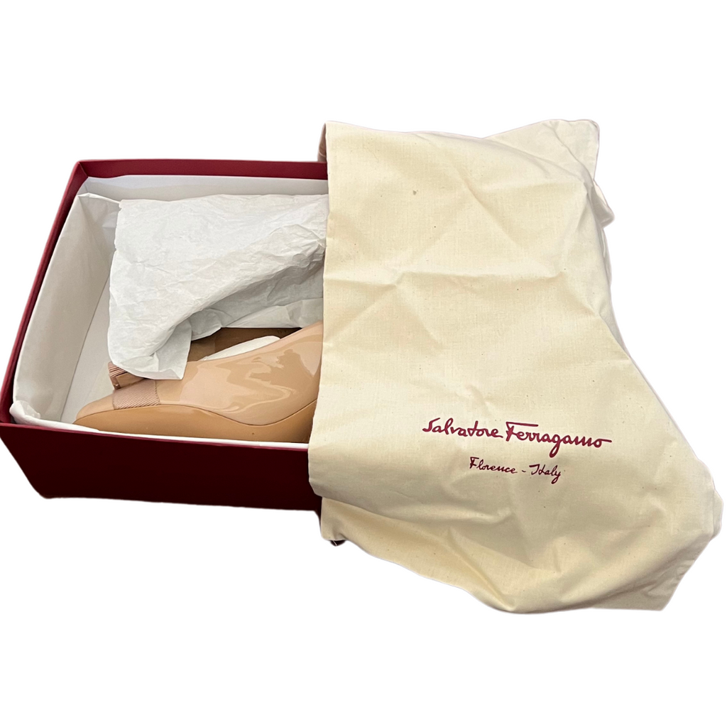 Salvatore Ferragamo Vara Bow Peep-Toe Pumps