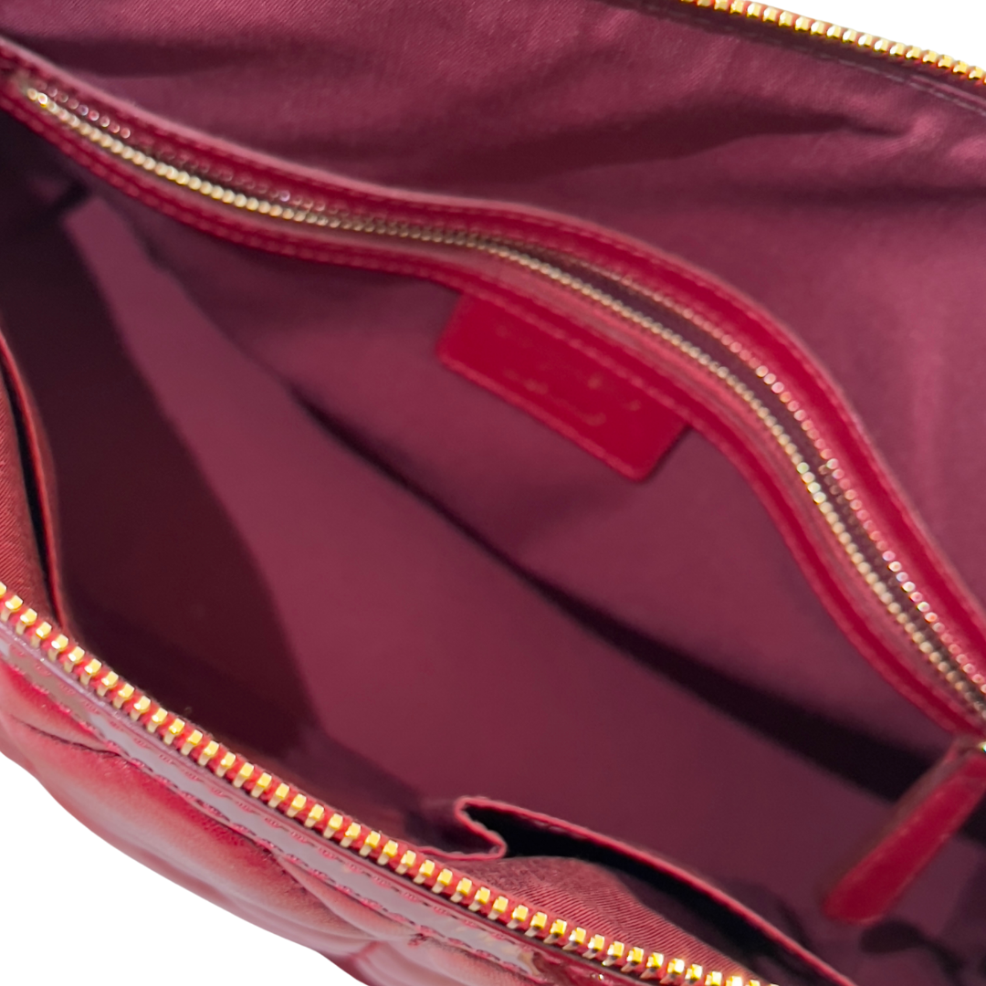 Dior Red Cannage Leather Satchel