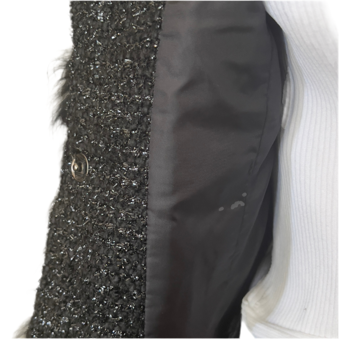 Neiman Marcus Black Jacket with Fur Trim