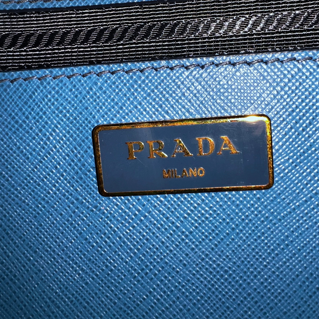 Prada Soft Calf Zip Convertible Tote