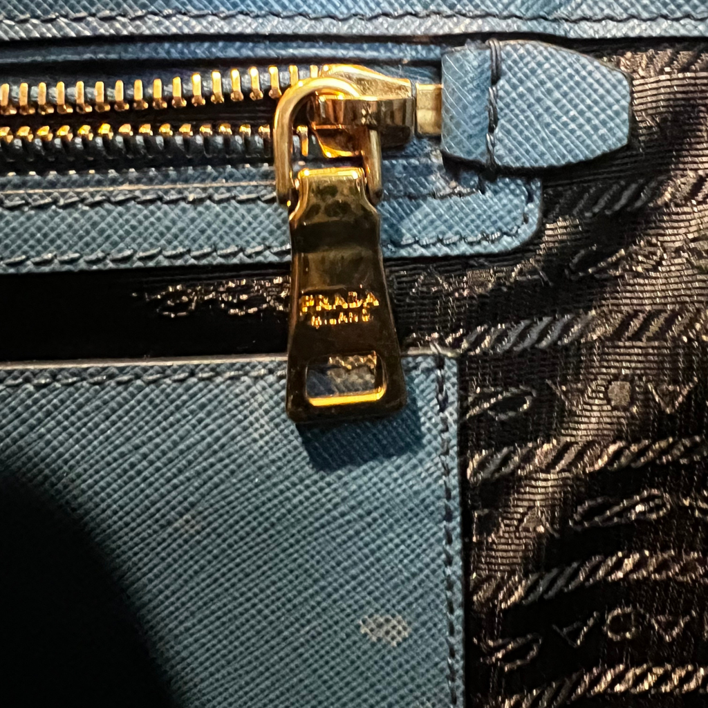 Prada Soft Calf Zip Convertible Tote