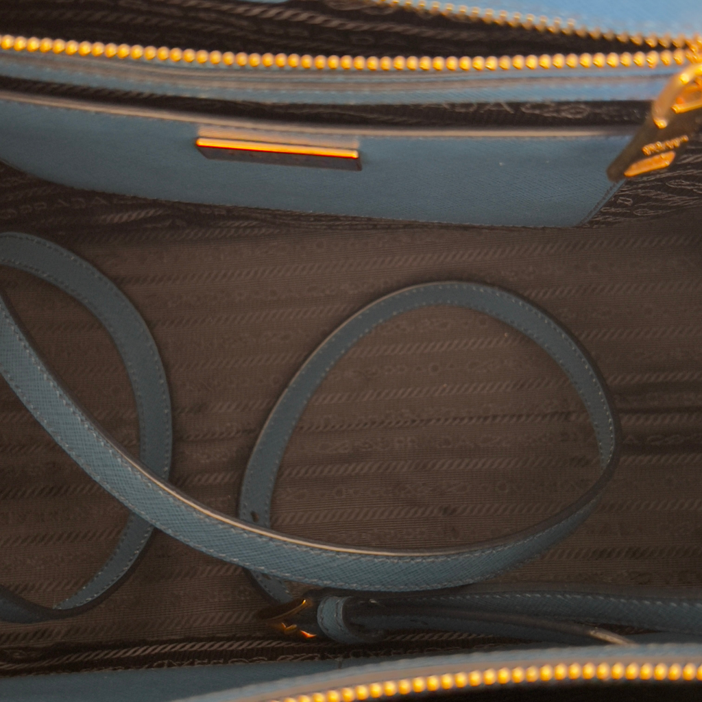 Prada Soft Calf Zip Convertible Tote