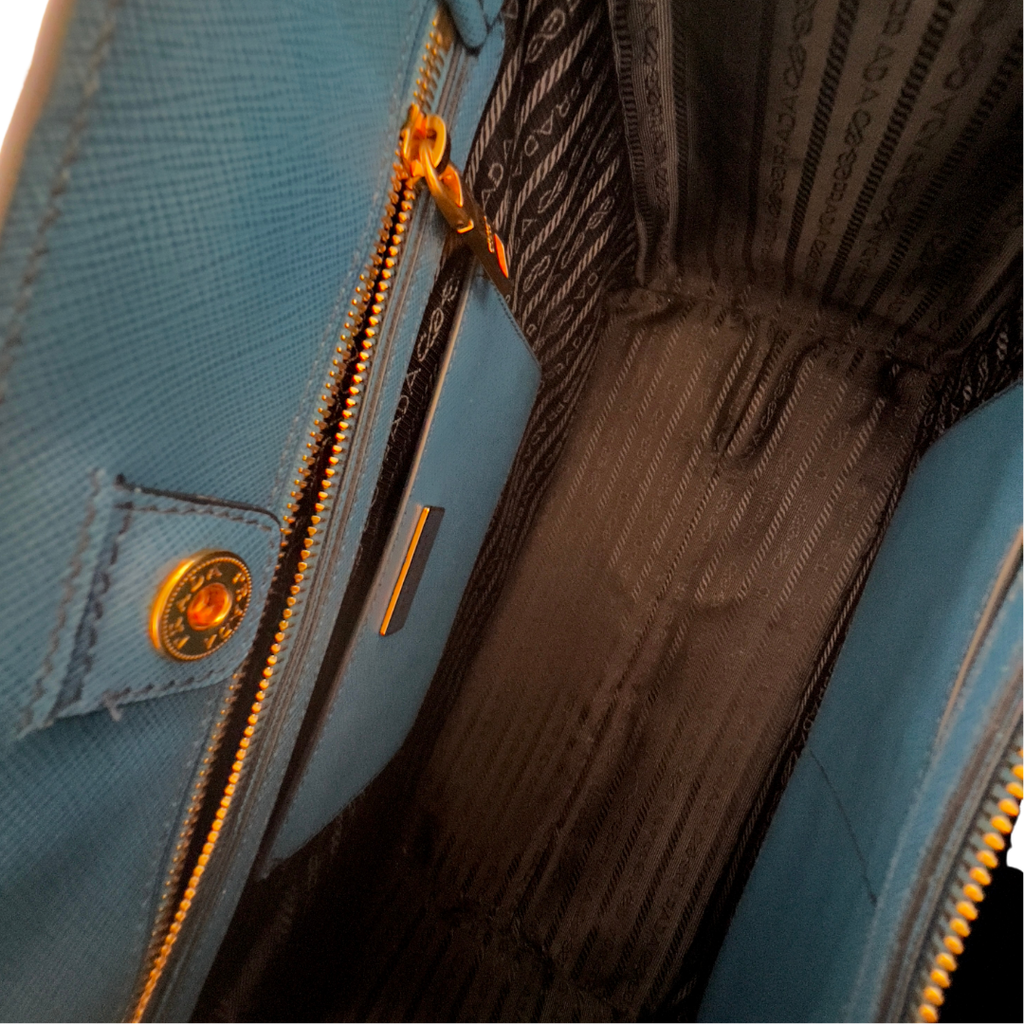 Prada Soft Calf Zip Convertible Tote