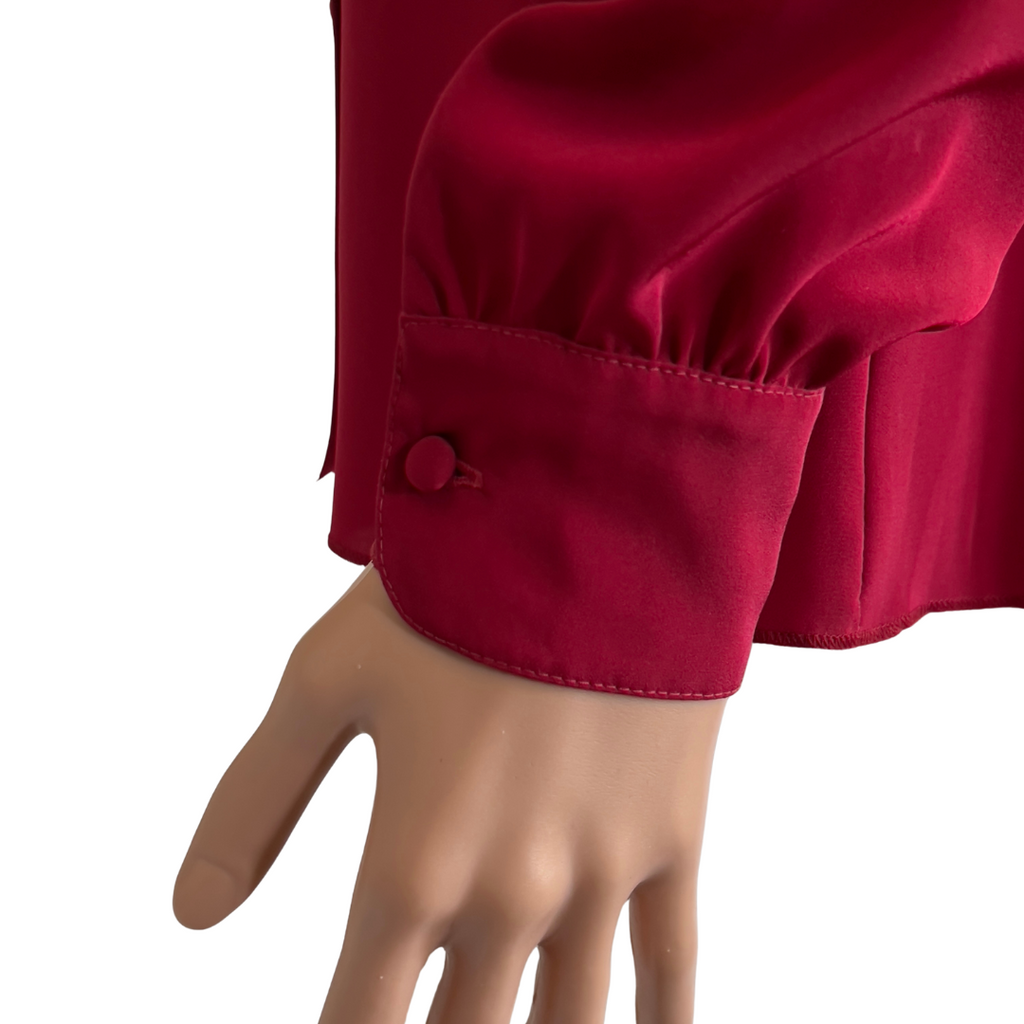 Vintage St. John Red Button Down Top