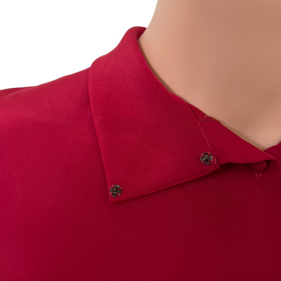 Vintage St. John Red Button Down Top