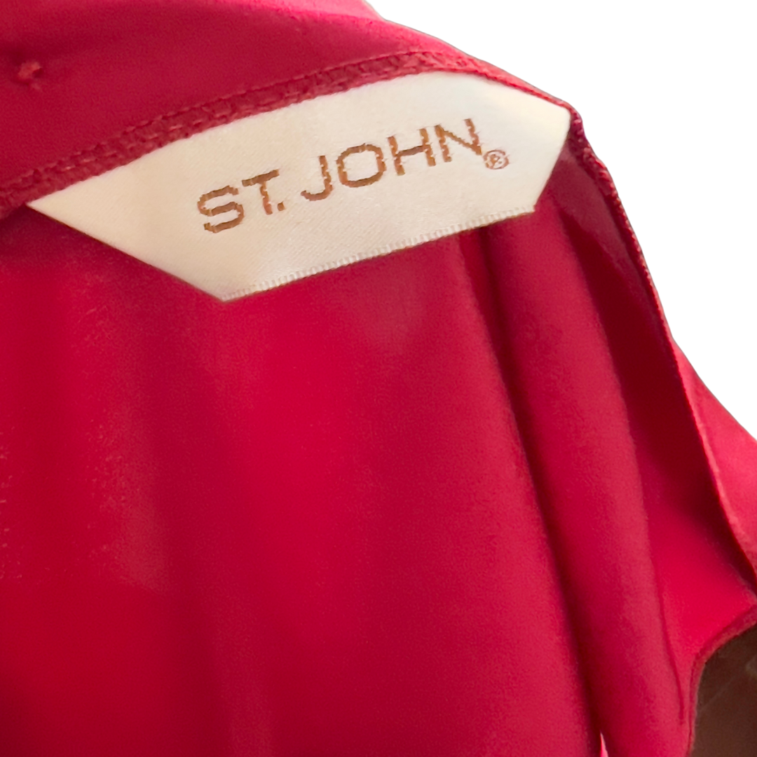 Vintage St. John Red Button Down Top